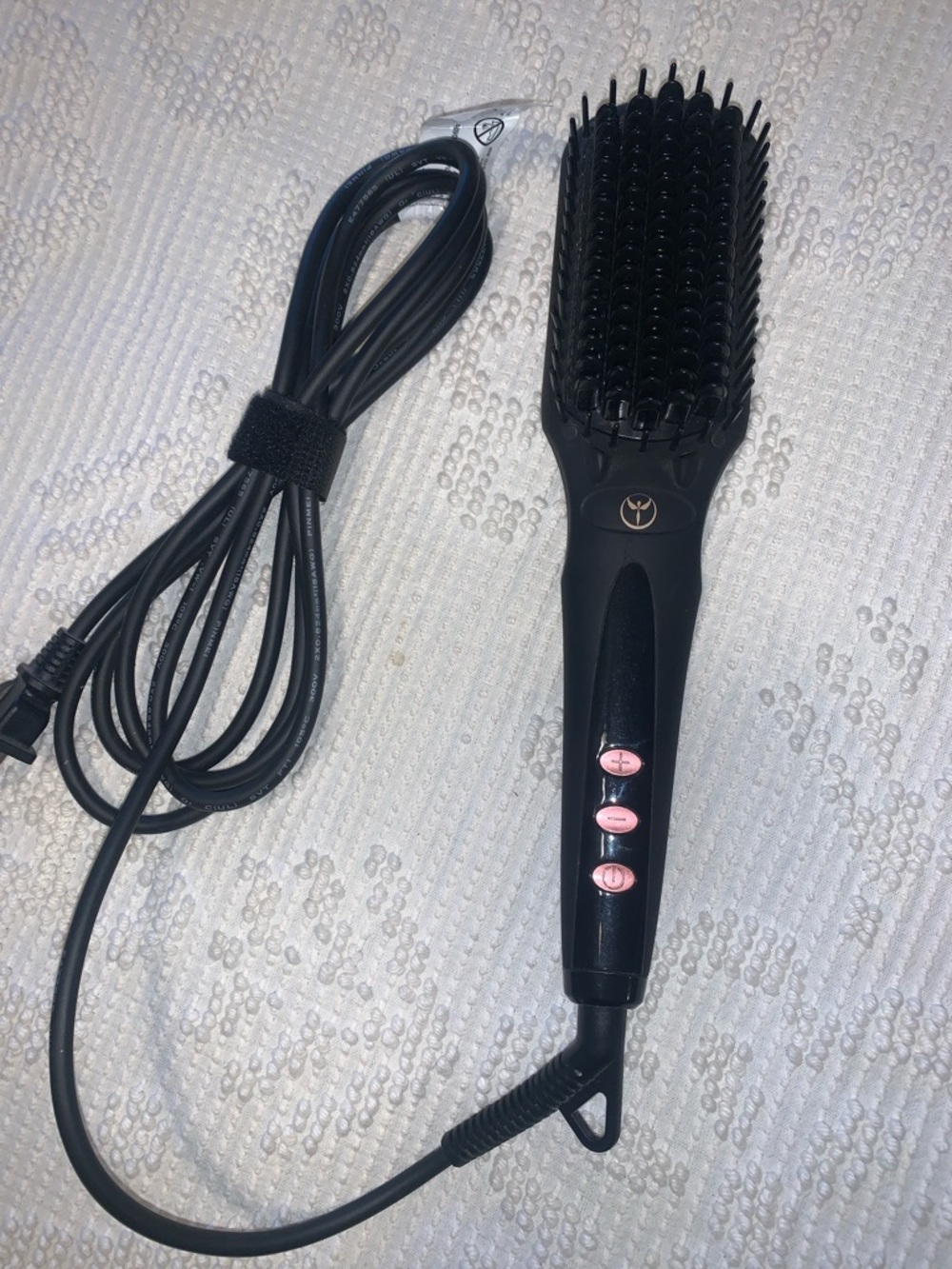 L'ANGE Le Vite Black Corded Hair Straightening Brush - Picture 2 of 3
